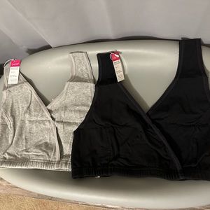 CAKYE 2 Pack Maternity Nursing Sleep Bra Breastfeeding Cotton Bralette